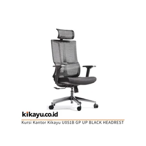 Kursi Kantor Kikayu U051B GP UP BLACK HEADREST 