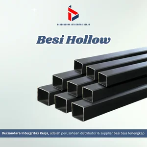 Besi Hollow / Besi Pipa kotak Hitam Galvanis