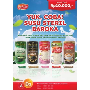 Minuman Susu BAROKA 180 ml / 24 pcs (per karton)