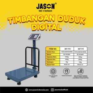 Timbangan Duduk Digital 300kg JASON Electronic Platform Scale with Frame 367-111