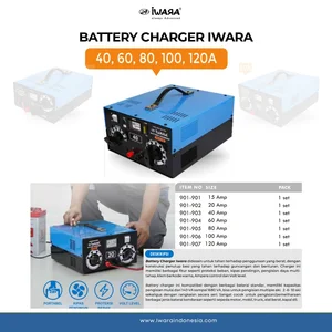 Charger Aki IWARA Battery Charger 100A Heavy Duty Multi-stage Battery 901-906