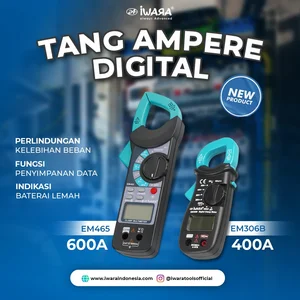 Ampere Meter Tang Ampere Digital IWARA Tipe EM306B dengan LCD 900-176