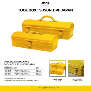 Kotak Penyimpanan Tool Box Logam 1 Susun 17" Tipe Japan JASON
