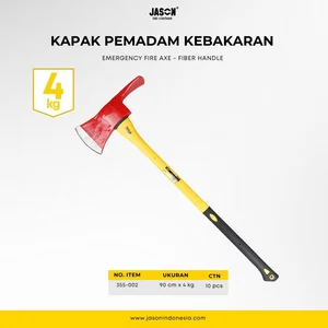 Kapak Damkar Kapak Pemadam Kebakaran Jason 4kg - Kapak Darurat Heavy Duty Gagang Fiber Handle