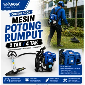 MESIN POTONG RUMPUT 4 TAK BG435 SET LENGKAP 1.6HP 0.6L MESIN PANGKAS RUMPUT TAMAN
