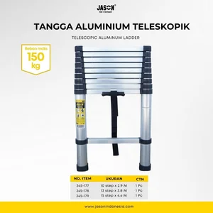 Tangga Teleskopik Aluminium 10 Step maks 2.9M Telescopic Ladder Jason - Tangga Lipat Multifungsi