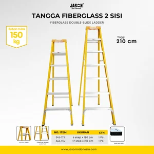 Tangga Fiberglass 2 Sisi Jason 210 cm - Double Side Ladder Profesional 345-174