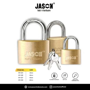 Gembok Pendek Kuningan JASON 30mm - Gembok Aman Top Security