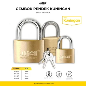 Gembok Pendek Kuningan JASON 30mm - Gembok Aman Top Security