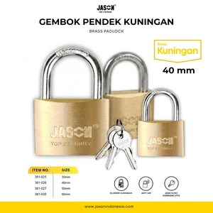 Gembok Pendek Kuningan JASON 40mm - Gembok Aman Top Security