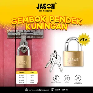 Gembok Pendek Kuningan JASON 40mm - Gembok Aman Top Security
