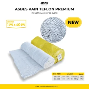 Asbes Kain Teflon lebar 1M panjang 40M Premium JASON - Asbestos Cloth High Temperature