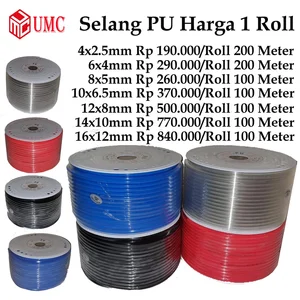 Selang Angin PU pneumatik polyurethane Roll - Clear