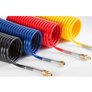 Selang Spiral Selang Recoil Hose Recoil Selang Angin Spiral Selang PU - 12 Meter Biru