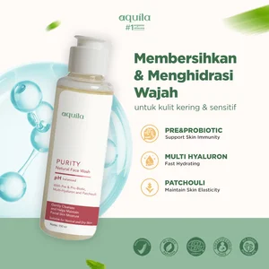 Aquila Herb Official - Purity Natural Face Wash - Cocok untuk Kulit Normal dan Kering