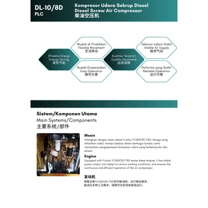 Diesel Screw Air Compressor DL-10-8D (PLC)