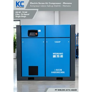 Kompresor Udara Sekrup Elektrik 100 HP - 75 kW - 8 Bar - Fix Speed Single Stage