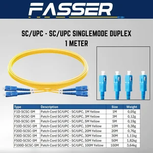Patch Cord Fiber Optic SC/UPC-SC/UPC Single Mode Duplex Fiber Optik 1 Meter