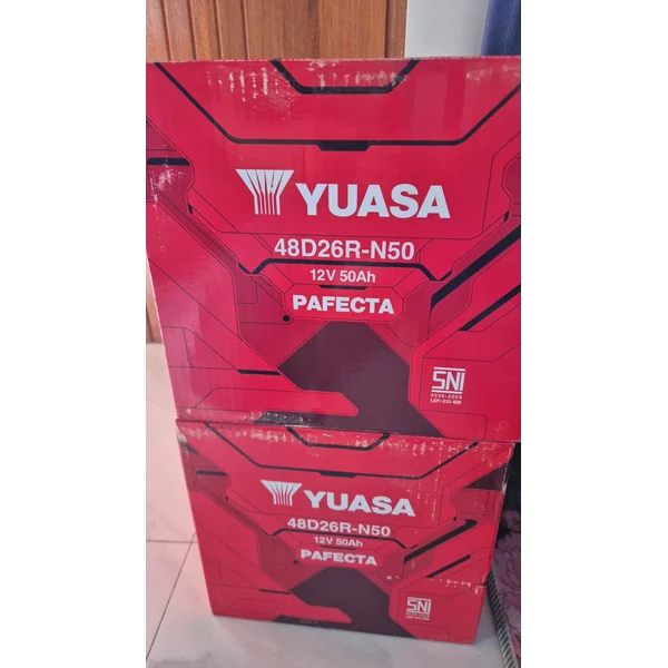 Yuasa 48D26R N50 Aki Mobil 12V 50Ah