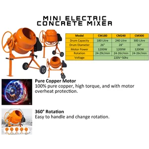 Dutec CM240 Mini Electric Concrete Mixer 240 Liter