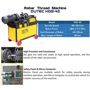 Dutec HGS-40 Rebar Thread Machine 16-28 mm