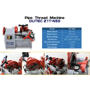 Dutec Z1T-N50 Pipe Thread Machine 0.5-2 Inch