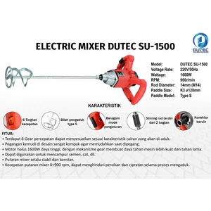Dutec SU-1500 Electric Mixer 1600 Watt