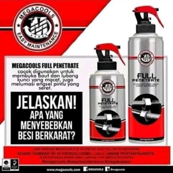 Water Displacement (WD) Mega Cool untuk Perawatan Komponen Industri