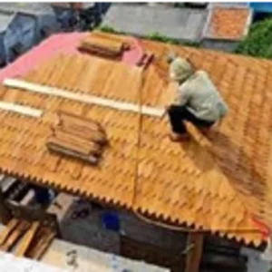 Atap Sirap Kalimantan dan Jasa pemasangan bisa untuk rumah gedung gazebo dan lain lain