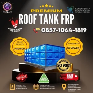 Bak Fiber Tangki Panel FRP Roof Tank Fiber Kapasitas Kustom Warna Biru Abu