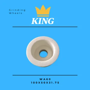 Batu Gerinda Mangkok Asah Pisau 4 In Putih Cup Wheel WA60 (100x50x31.75x15x15) 4" Inch Gurinda Batu Gerinda / Mata Gerinda