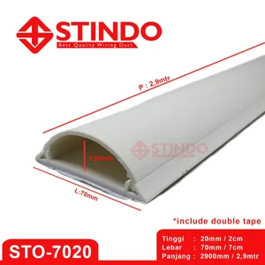 Floor Duct Kabel Duct Oval PVC STINDO 70x20mm 2900mm