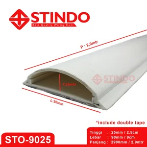 Floor Duct Kabel Duct Oval PVC STINDO 90x25mm 2900mm