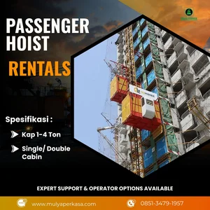 Rental Sewa Passenger Hoist Jakarta Timur Alimak 1-4 Ton 085134791957