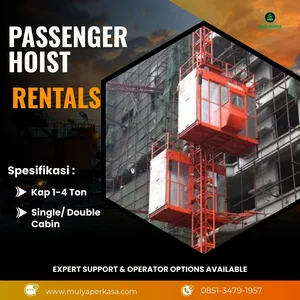 Rental Sewa Passenger Hoist Jakarta Utara Alimak 1-4 Ton 085134791957