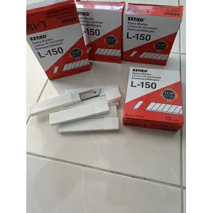 Isi Cutter Kenko L-150 Mata Pisau Cutter Tajam & Presisi kemasan dus / lusin berisi 12 tube. 1 tube isi 5 mata pisau