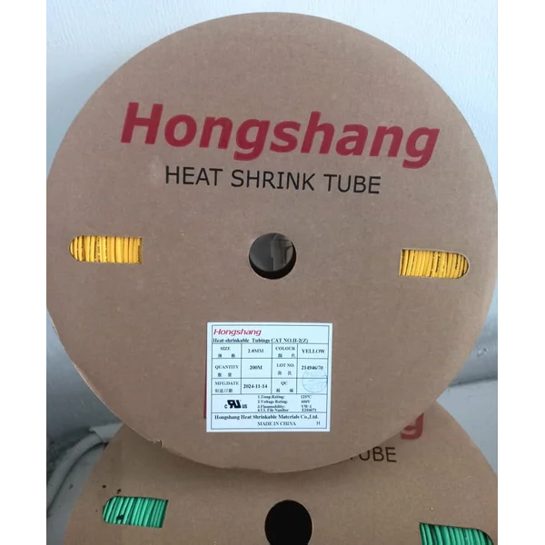 Heat Shrink Kabel Hongshang H-2(Z) Kuning Ukuran ∅ 2mm 