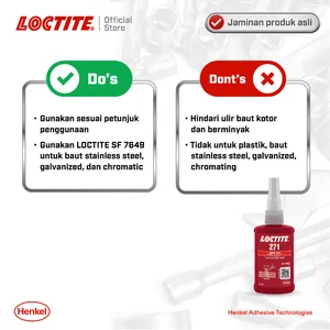 Henkel LOCTITE 271 Threadlocker Lem Baut - 50 ml