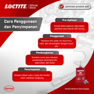 Henkel LOCTITE 262 Threadlocker Lem Baut - 250 ml