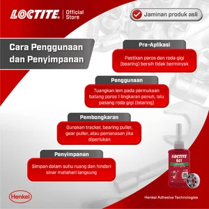 Henkel LOCTITE 641 Retaining Compound Lem Bearing Lem Shaft - 50 ml Bonding Agent
