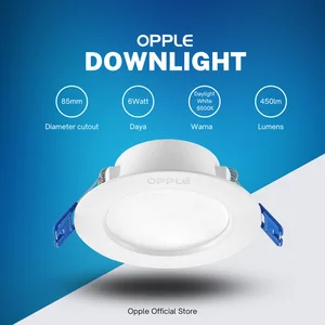Opple LED Lampu Downlight US R85 6W Daylight 6500K โ Energy-Saving LEDDOWNLIGHTRC-US R85-6W-6500-WH-GP