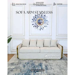 Sofa arm stainles 3 seat - WA: 082337158755 - Mr Furniture Design