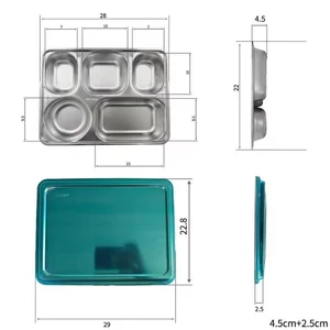 Ompreng / Rantang 5 Sekat Bahan Stainless Stell SUS304