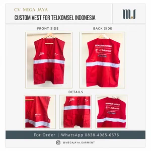 Custom Vest Event Lapangan Bordir Belakang