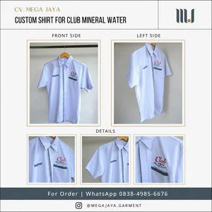 Baju Kemeja Kantor Custom Pria Wanita Warna Putih Formal