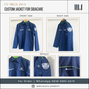Baju Kerja Lapangan Custom Lengan Panjang Warna Biru Navy