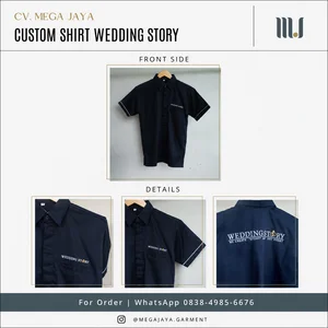 Kemeja Seragam Kerja Custom Warna Hitam Desain Formal