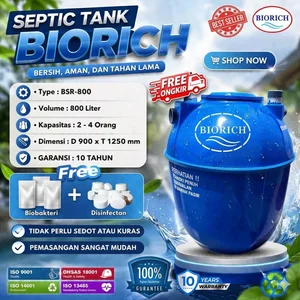 Septic Tank Bio/SepticTank BioTech/Tipe BSR 800  Spiteng/Septik Tank BioFil Kapasitas 2 - 4 Orang Volume 800 Liter Spiteng BIORICH 