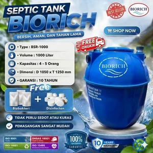 Septic Tank Bio/SepticTank BioTech/Spiteng BioRICH/Septik Tank BioFil Kapasitas 4 - 5 Org Volume 1000 Liter Sepiteng Modern BSR 1000