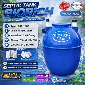 Septic Tank BIORICH/biofil/biotech/spiteng ramah lingkungan biotank TIPE BSR Volume 1500 Liter Sepiteng Modern